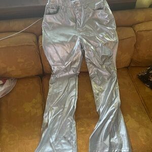Shiny Silver Pants
